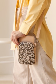 Стильная женская сумка Colibri беж леопард Chica rica
