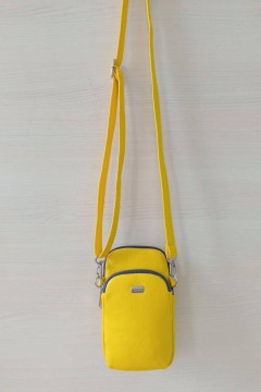 Интересная женская сумка Colibri жёлтый с синей молнией  Chica rica(фото4)