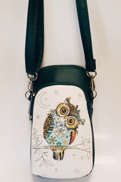 Модная женская сумка Colibri зеленый Совушка на ветке Chica rica