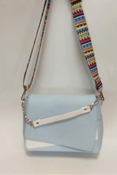 Стильная женская сумка Lika небесно-голубой-белый Chica rica(фото2)