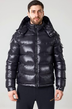 Чёрная мужская утеплённая куртка Forward man