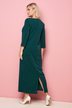 Длинное платье тёмно-зелёного цвета Sparada(фото3)