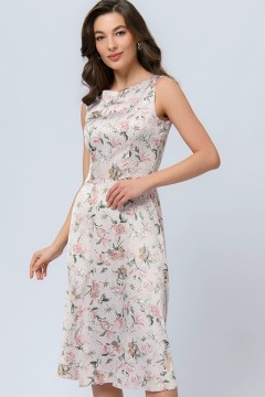 Розовое платье без рукавов 1001 dress