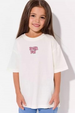 Стильная футболка для девочки с принтом 11140AW23 Vulpes Familiy