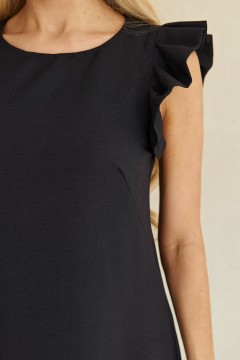 Чёрное летнее платье с рукавами-крылышки Lona(фото3)