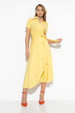 Платье на запах жёлтого цвета Charutti(фото2)